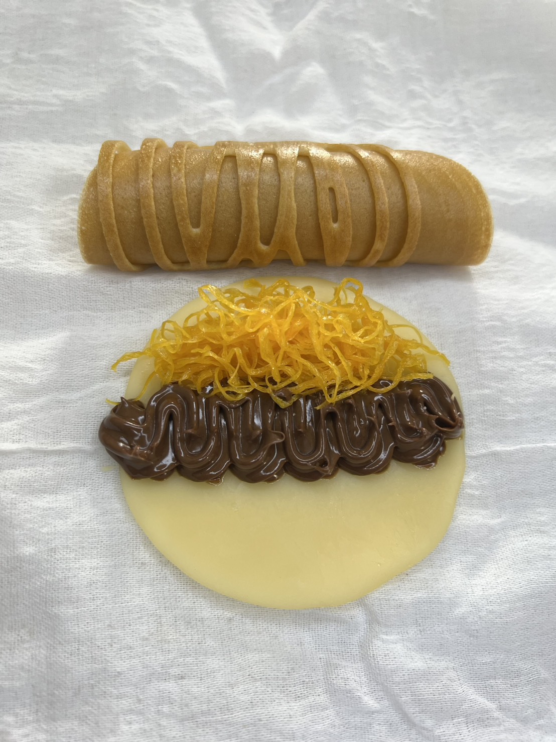 ฝอยทอง + นูเทล่า