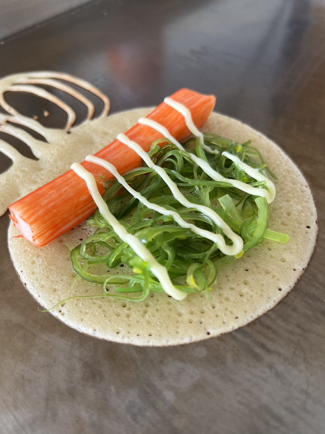 ปูอัด + ยำสาหร่าย